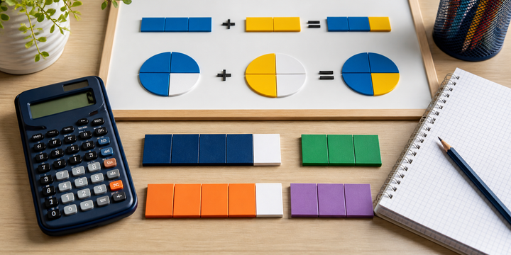 Fraction Calculator Examples illustration