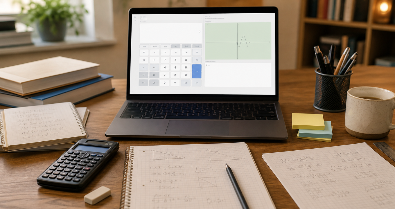 Real scientific calculator workspace