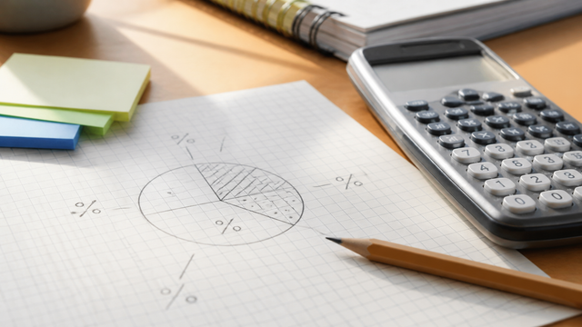 Real percentage increase calculator workspace